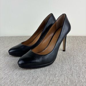 Banana Republic black Leather Platform Heels size 8.5. 4” heels
